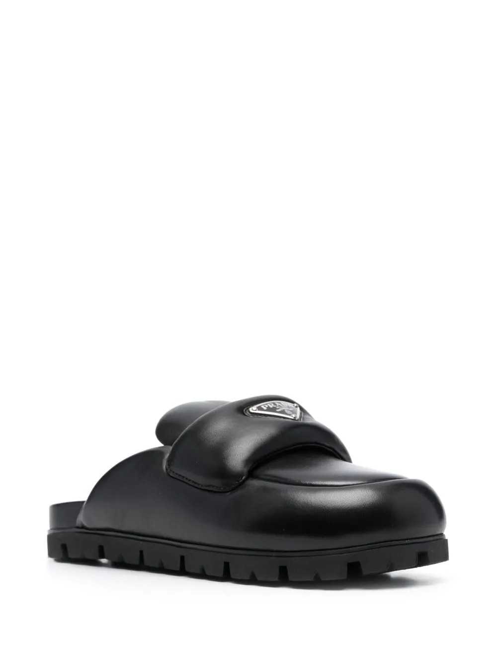 Prada Padded Leather Mules Farfetch