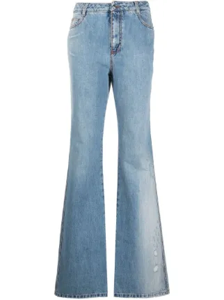 デニム・ジーパン Ermanno Scervino Light Blue Denim Jeans Ermanno Scervino light-wash Flared Jeans | Blue | FARFETCH LB