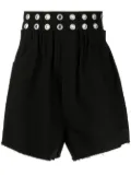 Raf Simons eyelet-detail denim shorts - Black