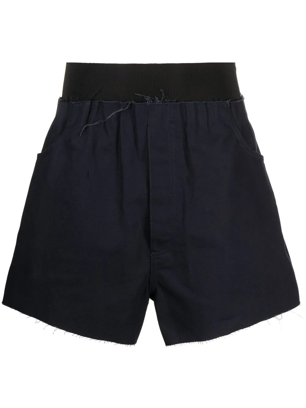 

Raf Simons shorts de mezclilla con efecto envejecido - Azul