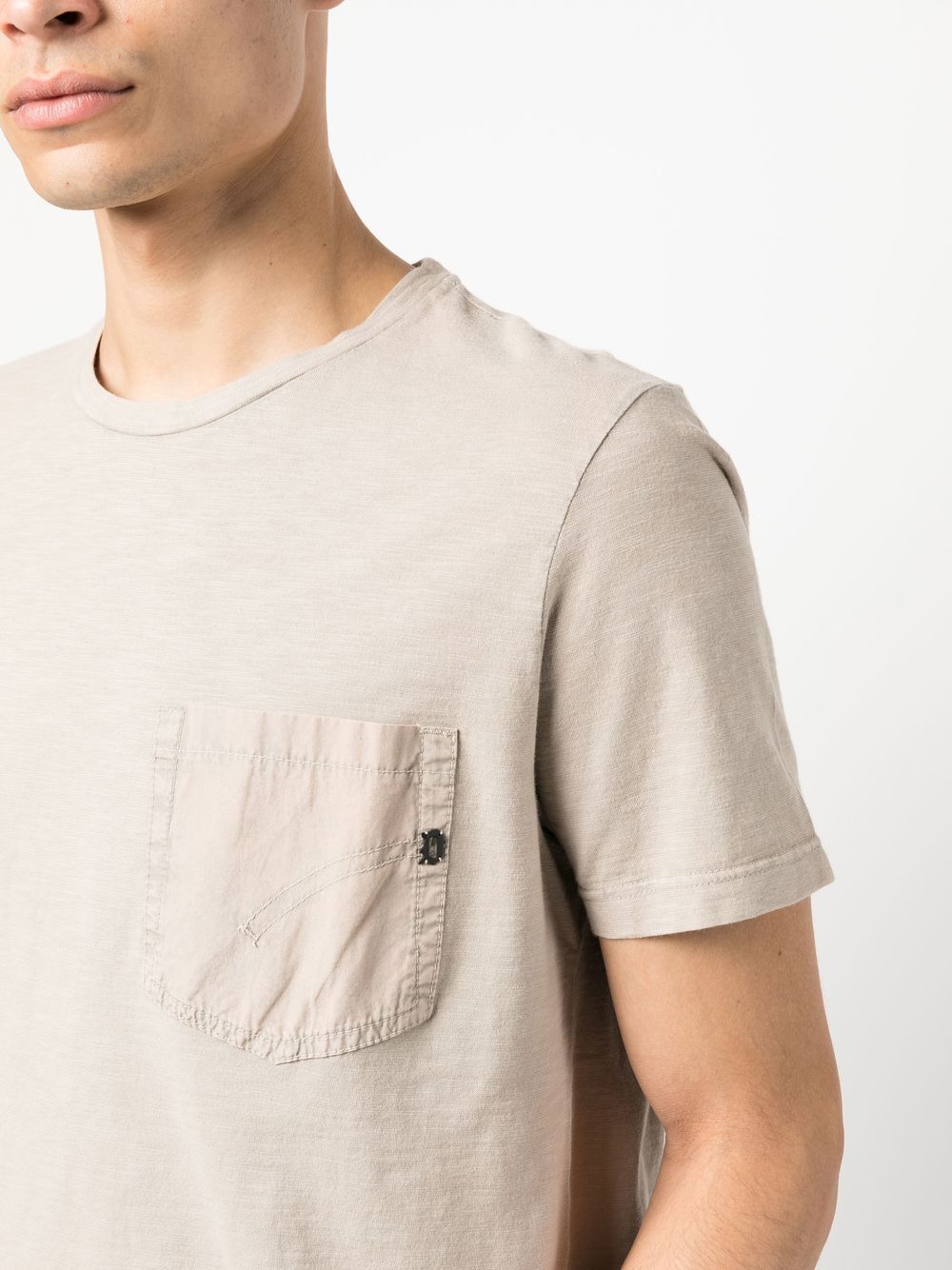 Shop Dondup Chest-pocket Cotton T-shirt In 中性色