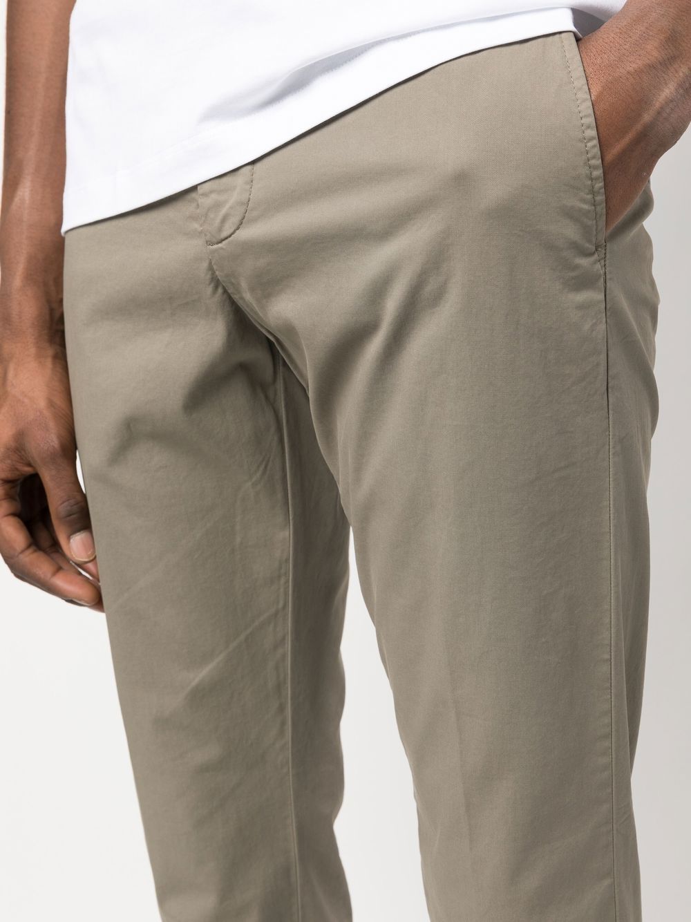Shop Dondup Relaxed Chino Trouser In Green