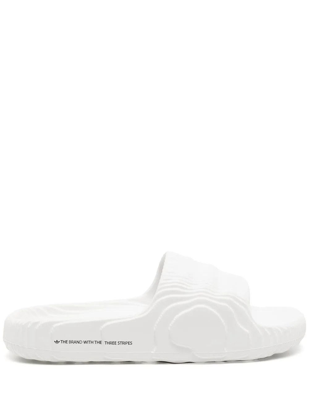 

adidas textured rubber slides - White