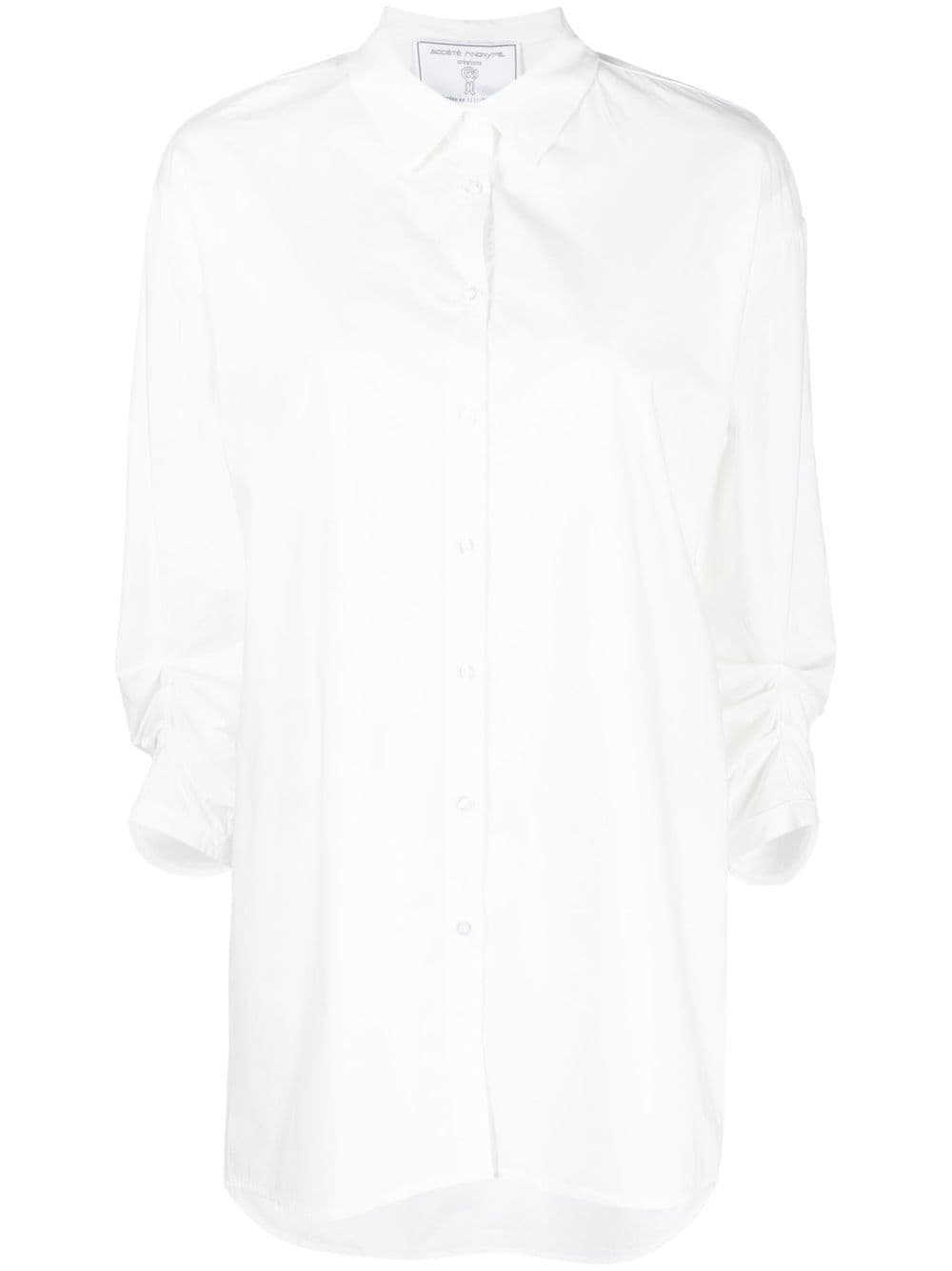 Société Anonyme Button-front Long-sleeved Shirt In White