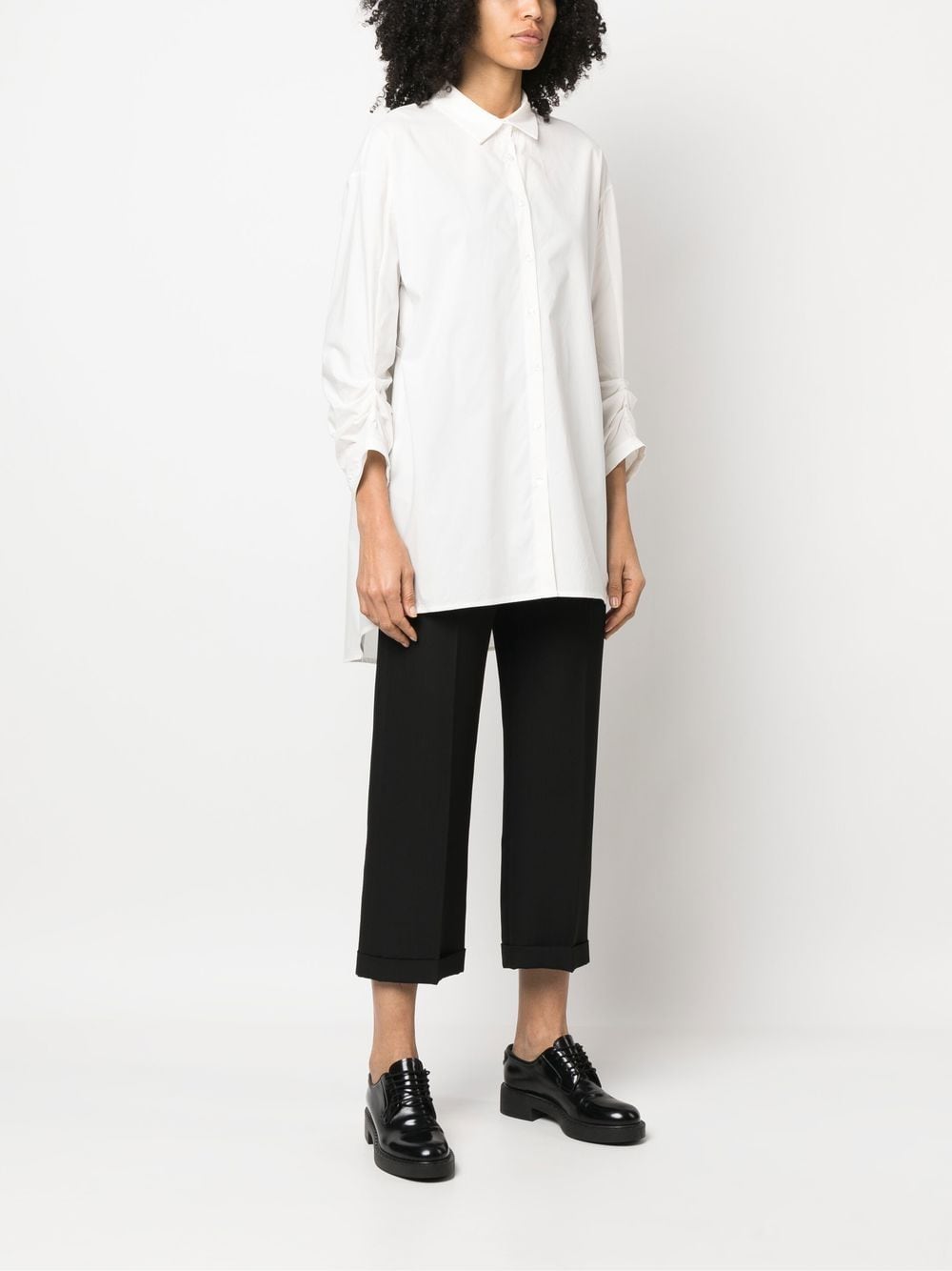 Shop Société Anonyme Button-front Long-sleeved Shirt In White