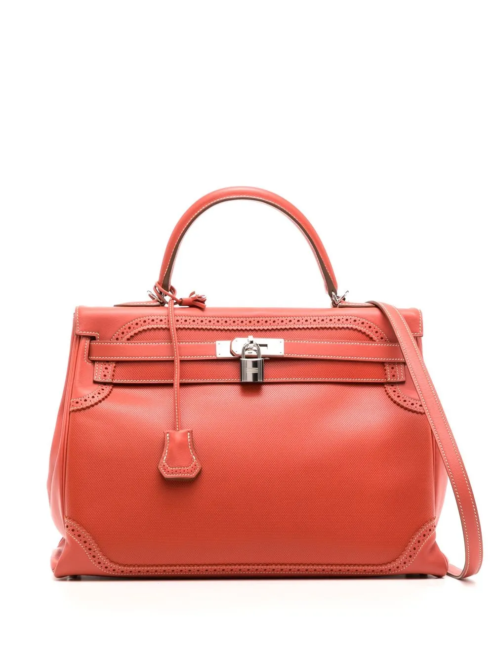 

Hermès 2014 pre-owned Kelly 35 Ghillies Retourne 2way bag - Orange