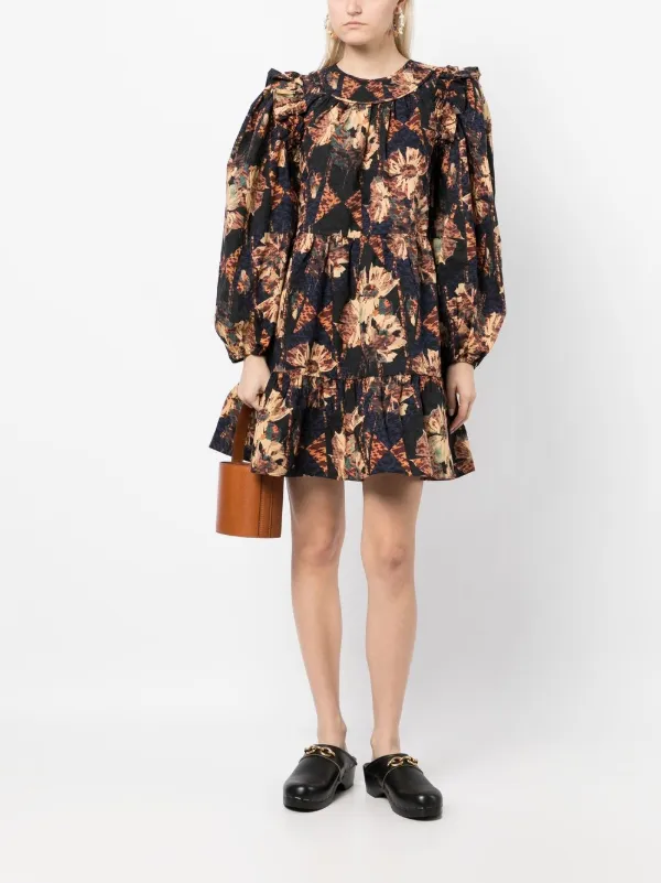 ウラジョンソン フローラルワンピース Ulla Johnson フローラル ドレス | マルチカラー | FARFETCH JP