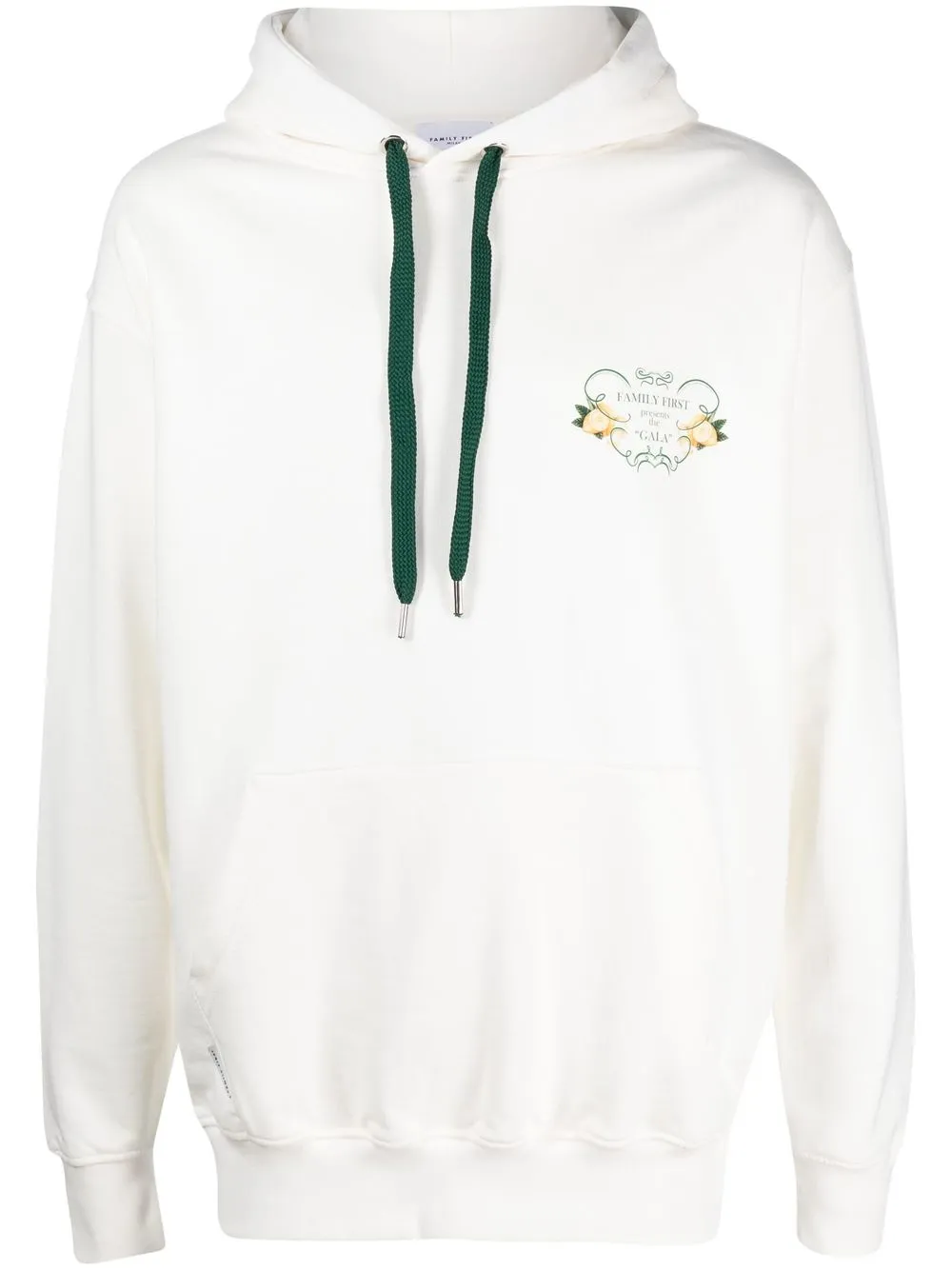 Family First Gala Cotton Hoodie In White