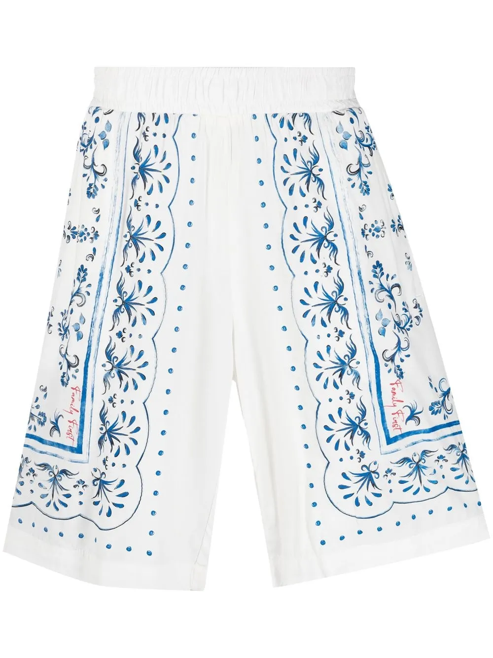 

Family First printed knee-length shorts - White