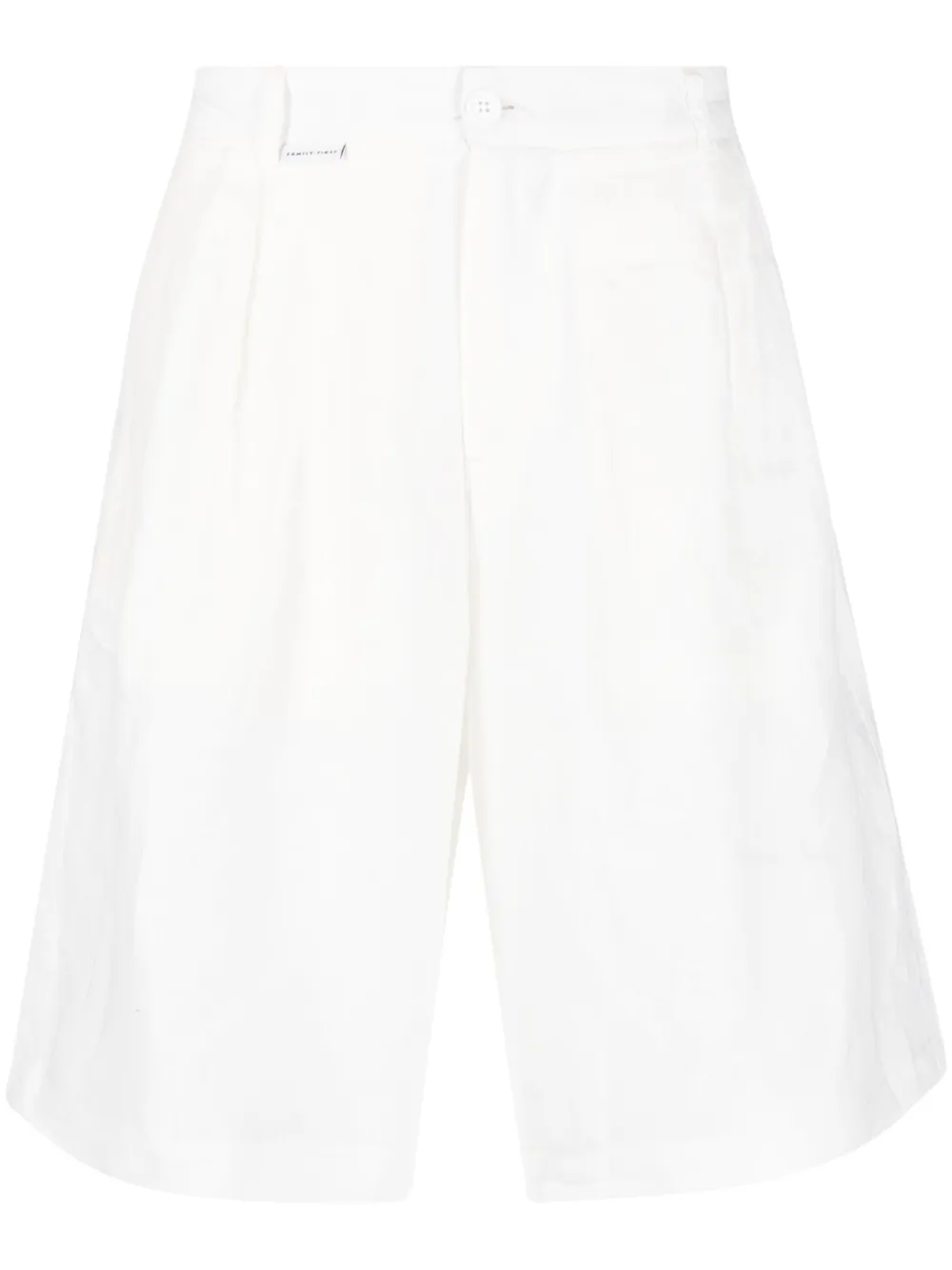 Family First wideleg Linen Bermuda Shorts Farfetch