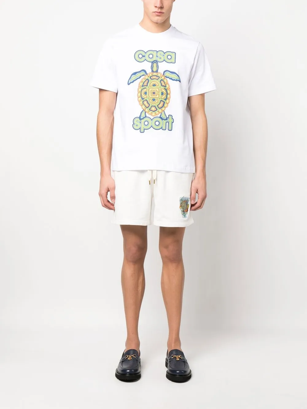 Casablanca Shorts met trekkoordtaille - Wit