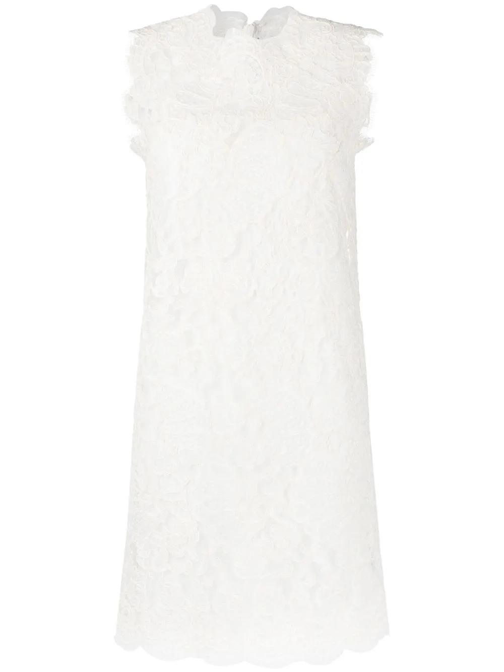 

Ermanno Scervino vestido midi con bordado de encaje - Blanco