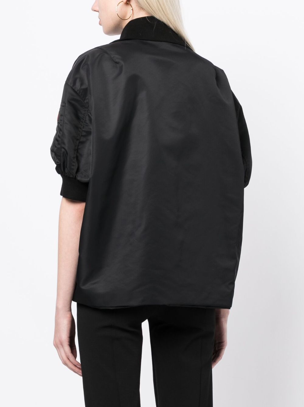 Raf Simons Black Back Print Bomber Jacket | ModeSens