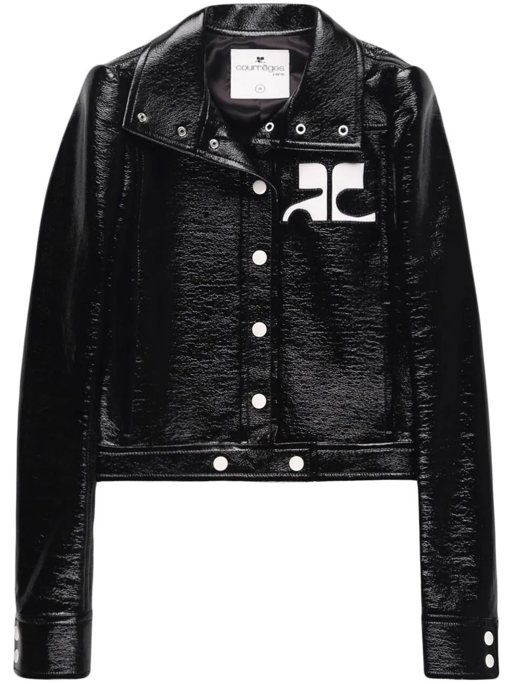 

Courrèges vinyl graphic-print jacket - Black