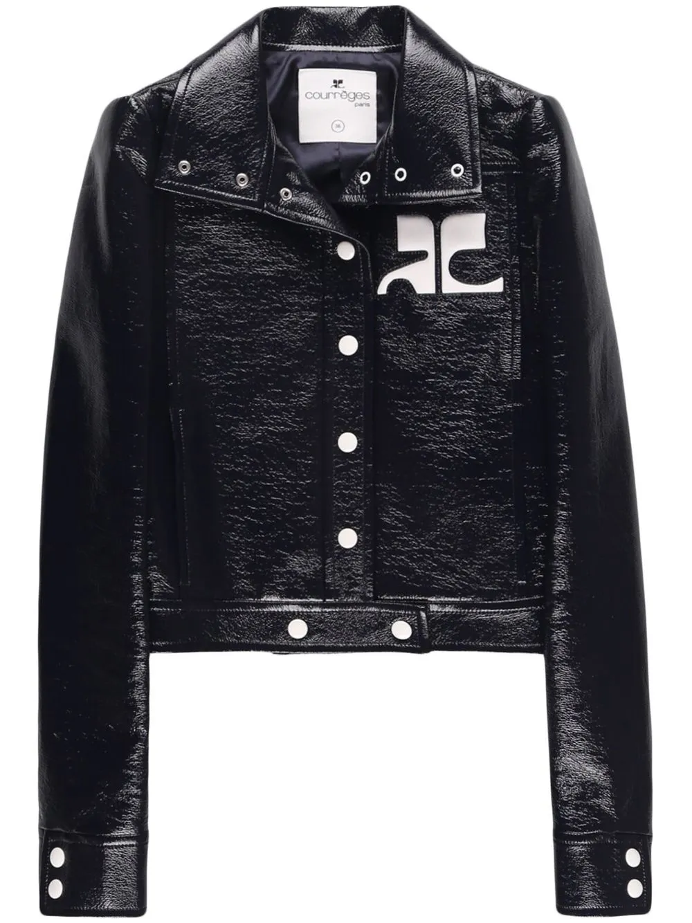 

Courrèges vinyl graphic-print jacket - Blue