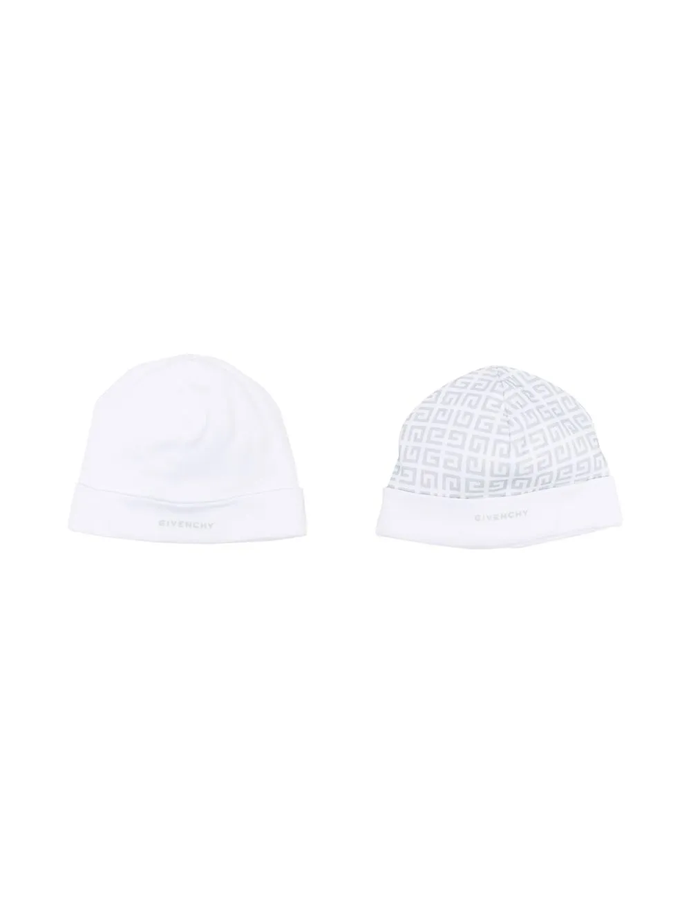 

Givenchy Kids logo-print beanie set - White