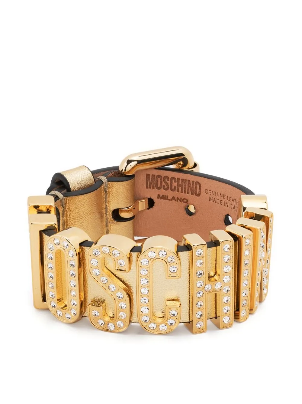 

Moschino pulsera con detalles de strass - Dorado