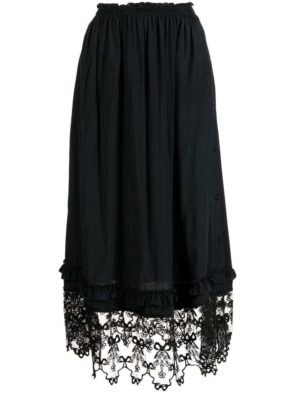 

Simone Rocha embroidered-detail skirt - Black