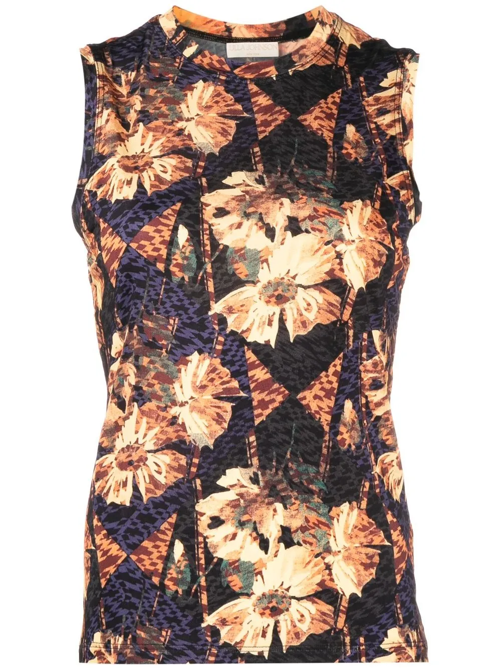 

Ulla Johnson Ines printed sleeveless top - Brown
