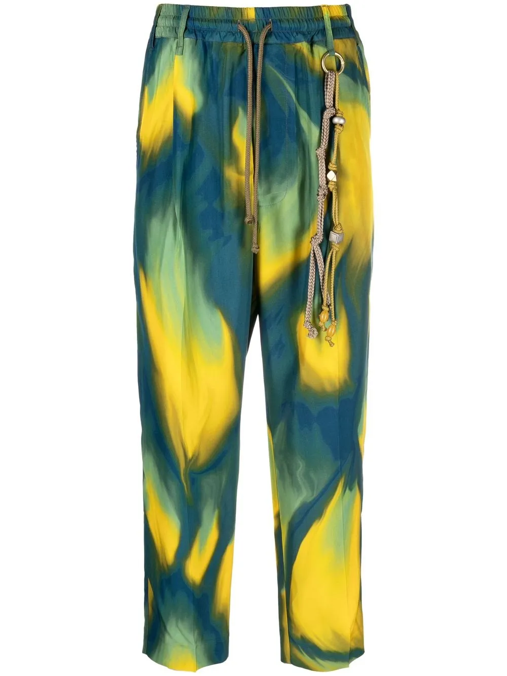 

Song For The Mute pantalones con estampado tie-dye - Amarillo