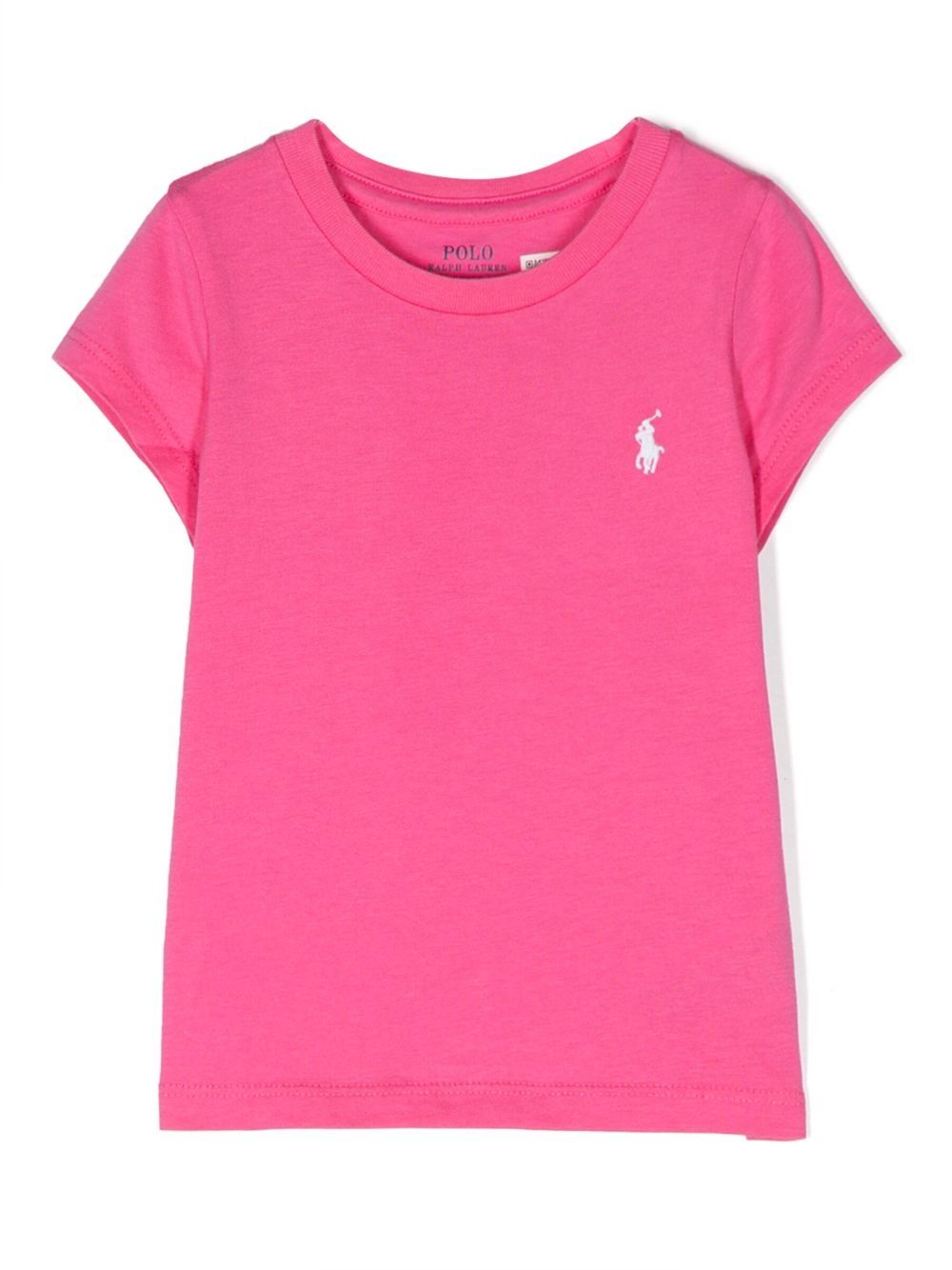 

Ralph Lauren Kids embroidered-pony detail T-shirt - Pink