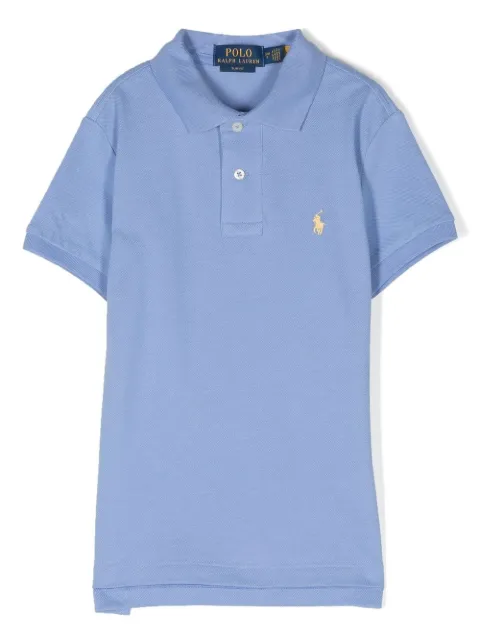 POLO RALPH LAUREN KIDS embroidered-pony detail polo shirt