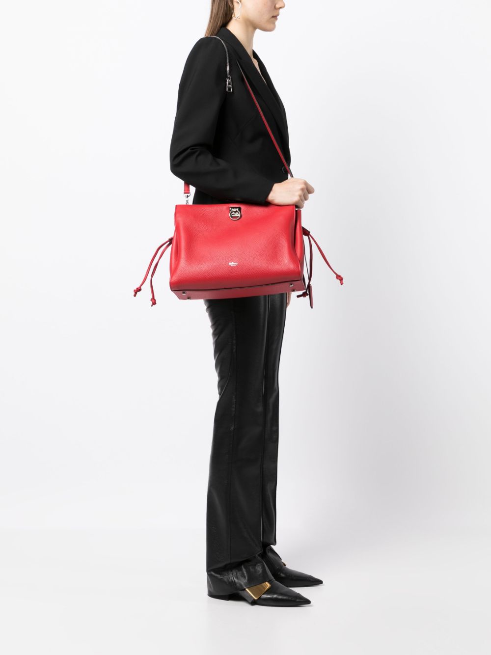 Mulberry Leren crossbodytas - Rood