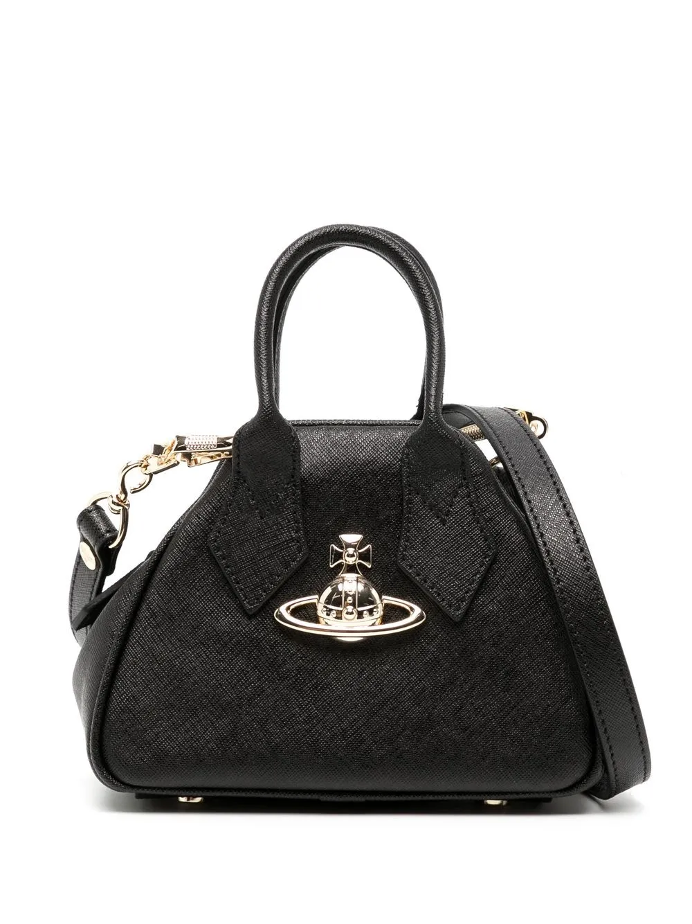 Vivienne Westwood Logo-plaque Leather Mini Bag In Black