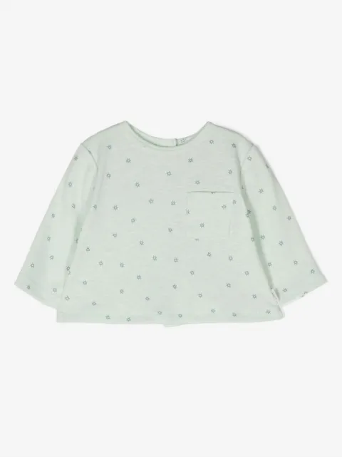 Knot Teddy patch pcoket blouse