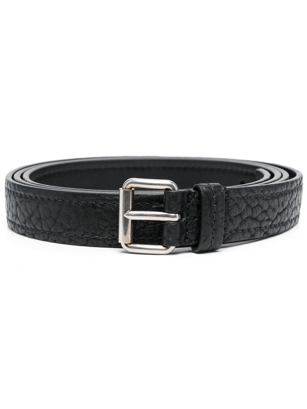 Prada Textured Leather Belt | Black | FARFETCH UK