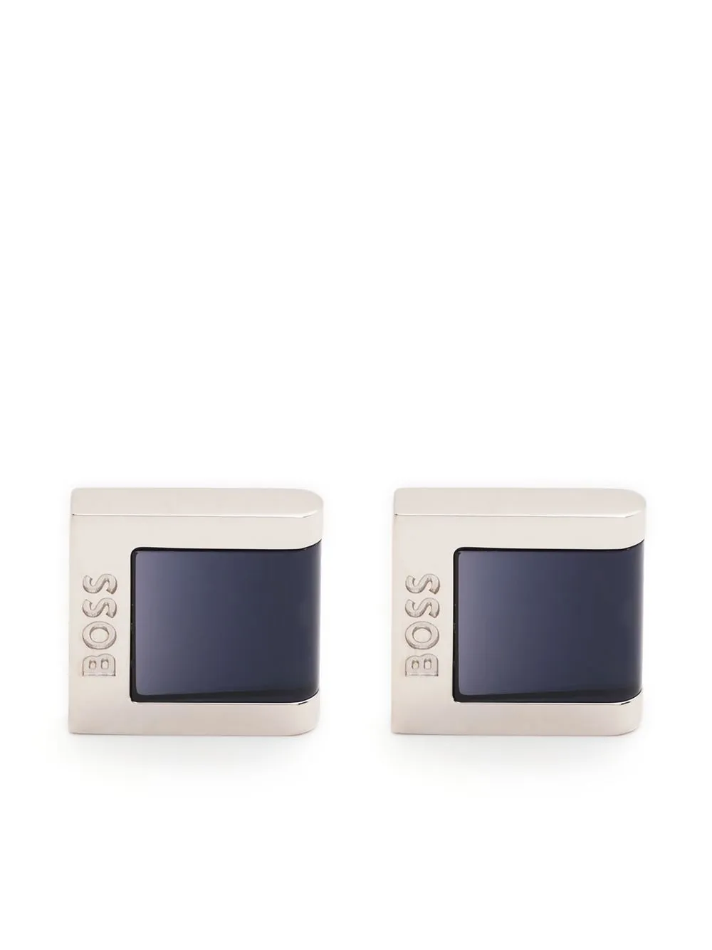 

BOSS engraved-logo square cufflinks - Silver