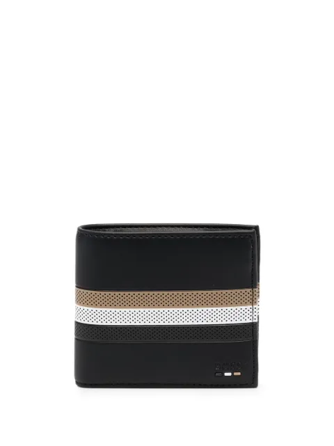 BOSS Carteira perfurada com listras
