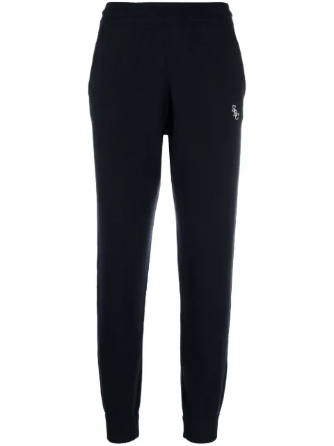 Sporty & Rich pants de cachemira con logo bordado