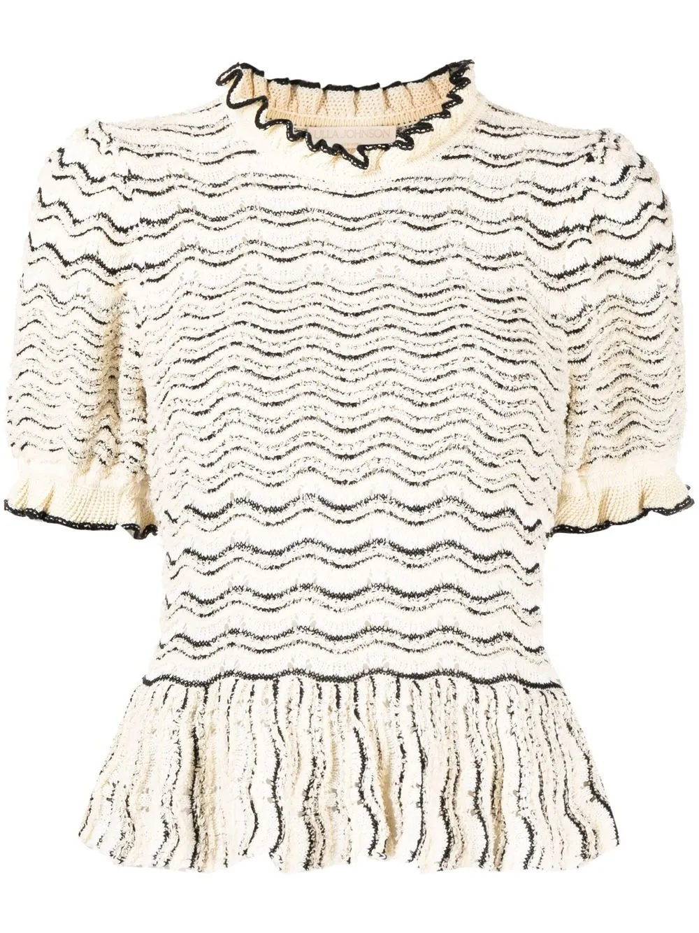 

Ulla Johnson Laleh ruffled knit top - White