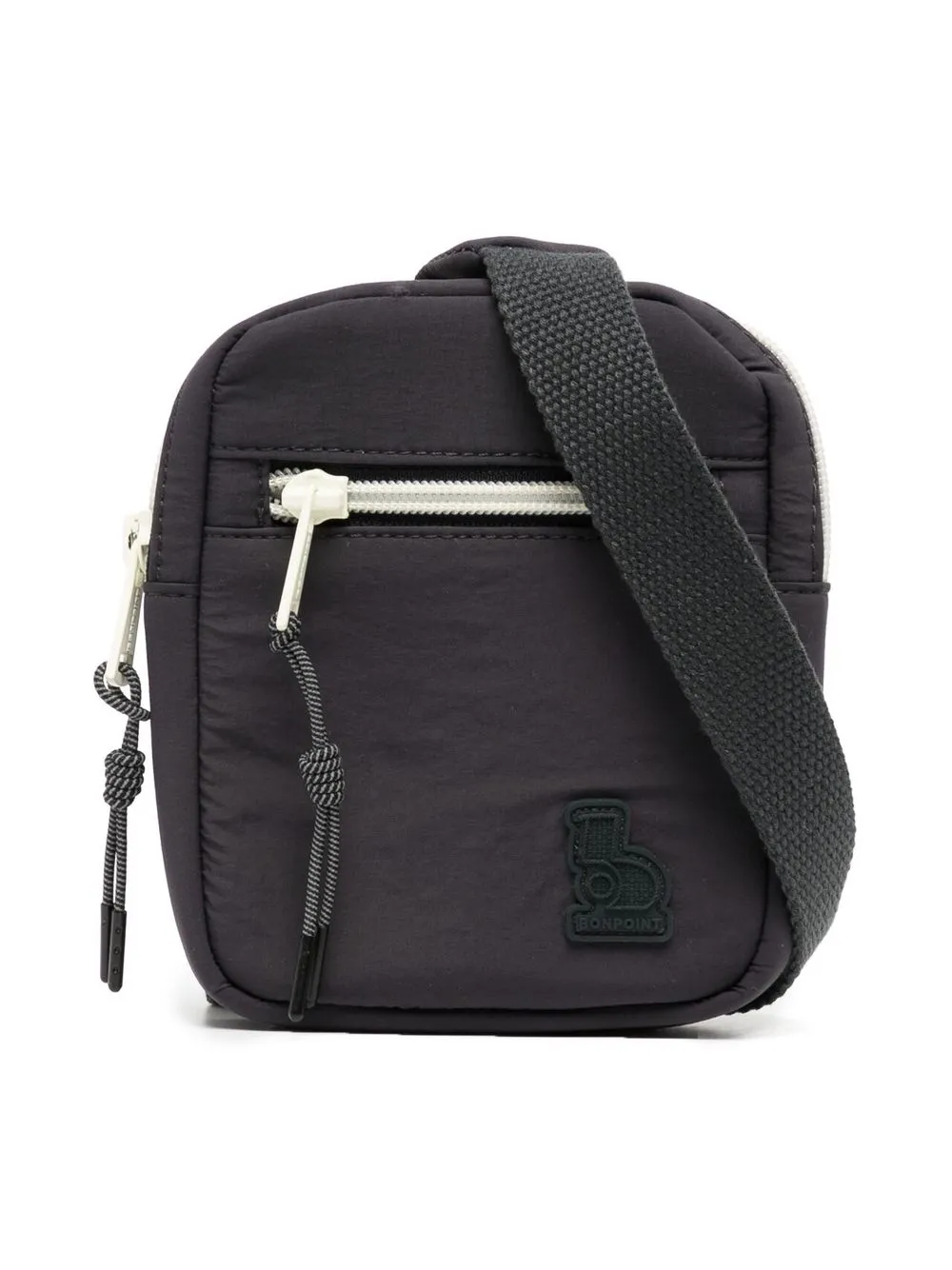 

Bonpoint bolsa de hombro con parche del logo - Gris