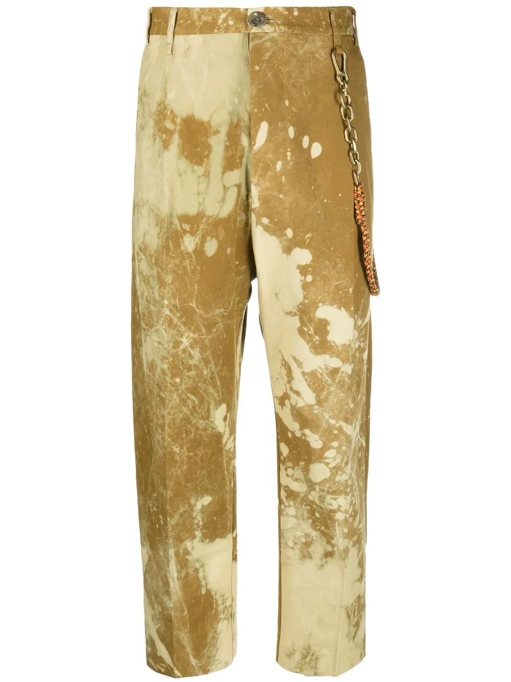 

Song For The Mute bleached-effect tapered trousers - Brown