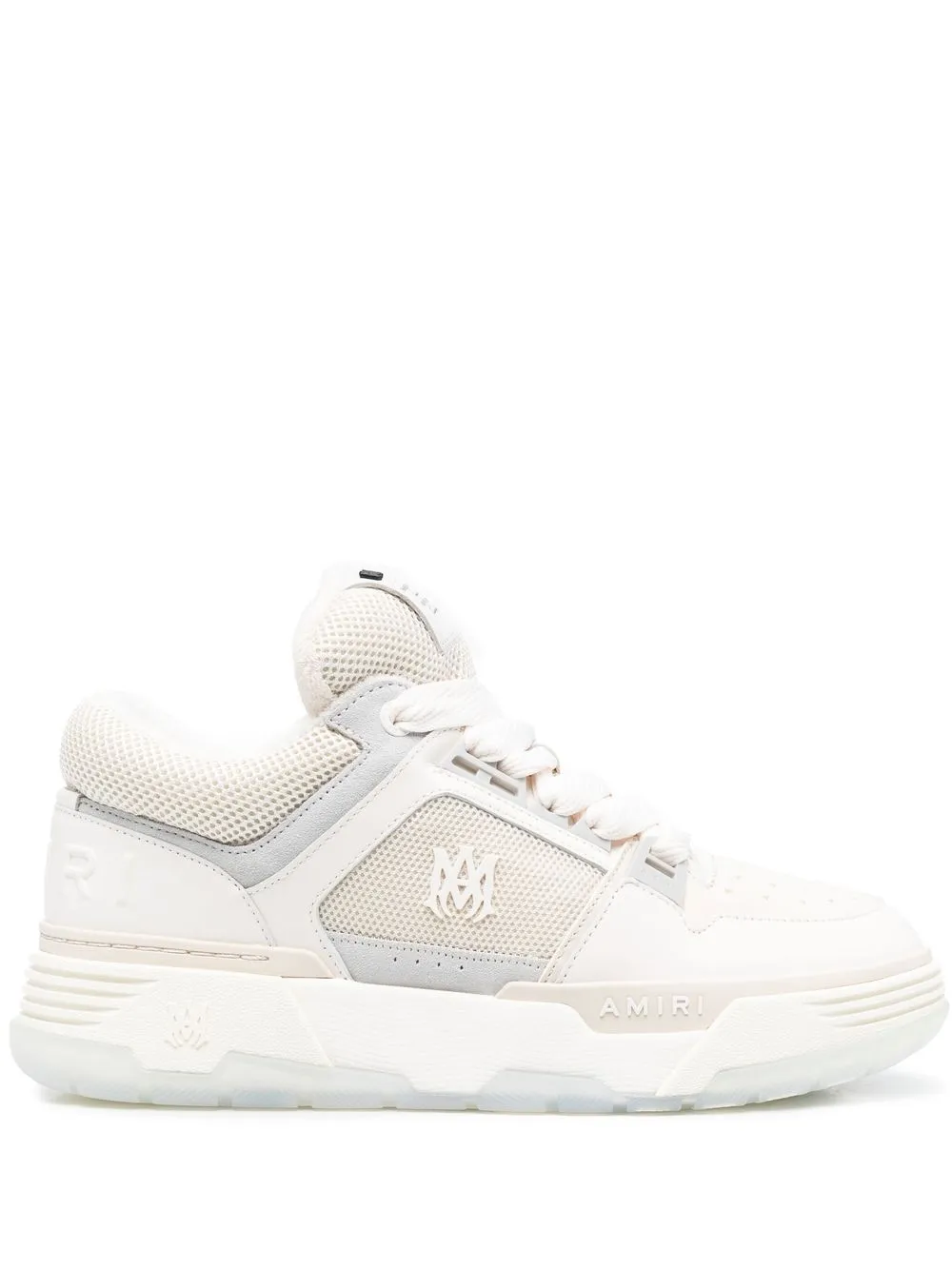 

AMIRI embossed-logo leather trainers - Neutrals