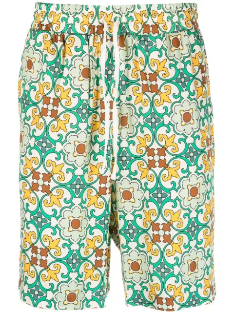 Drôle De Monsieur Faïence printed shorts