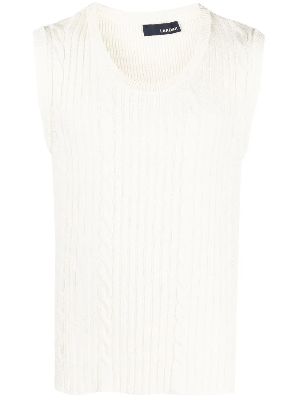 

Lardini cable-knit crew-neck vest - Neutrals