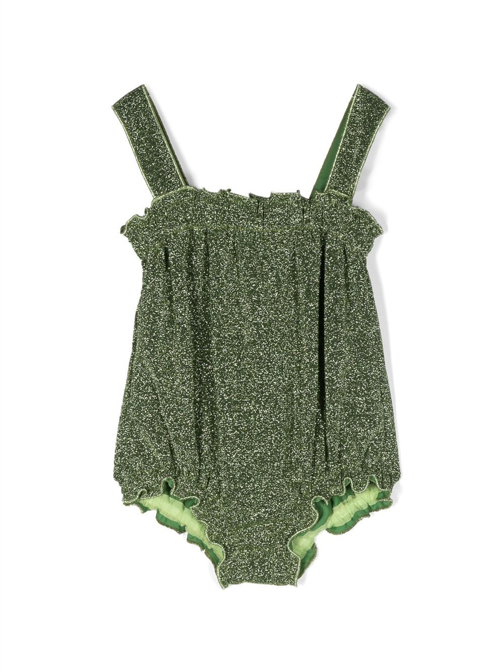 

Oseree Kids glitter-embellished romper - Green