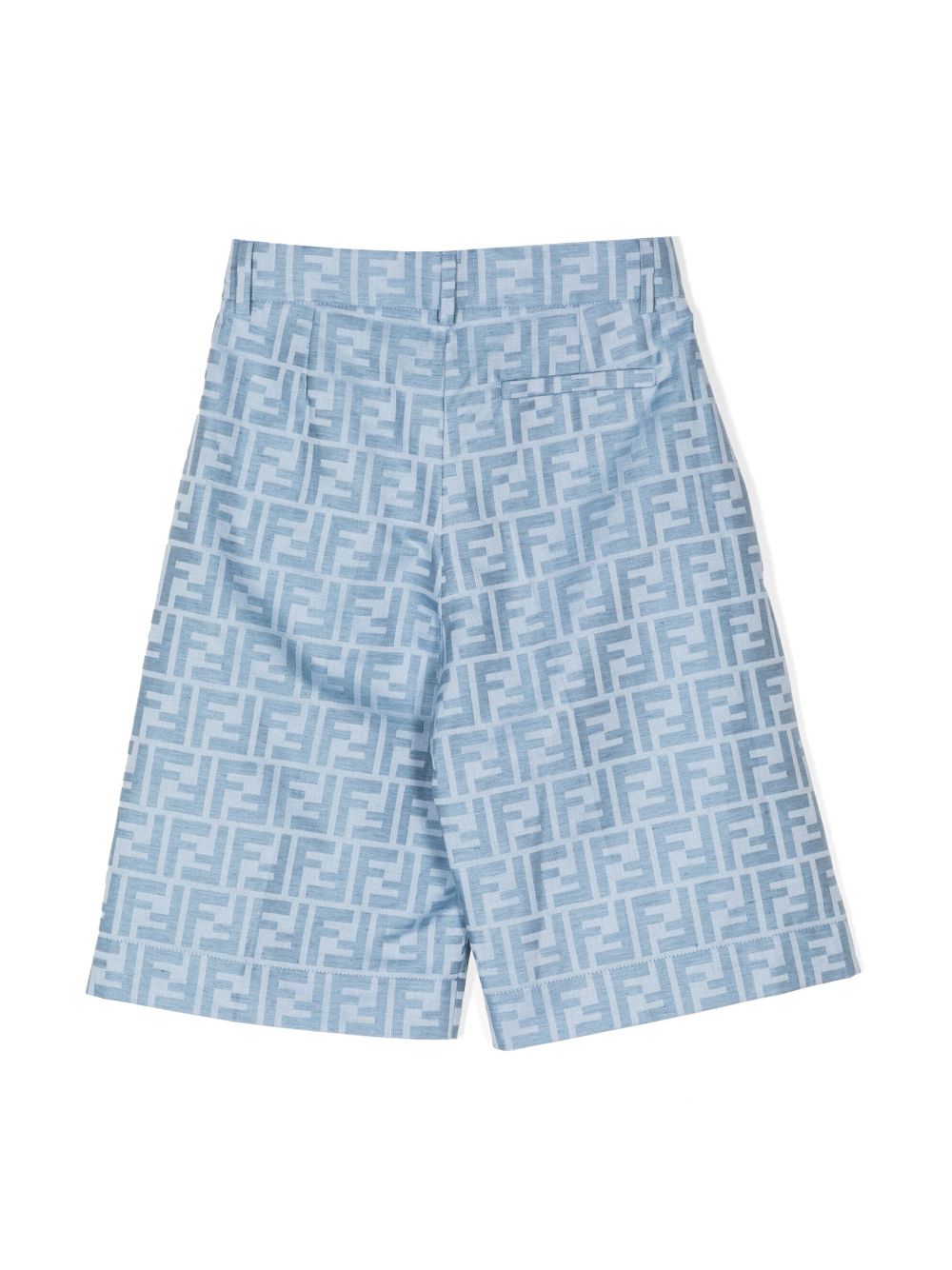 Shop Fendi Ff Logo-print Shorts In Blue