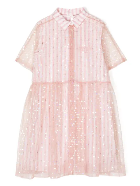 Fendi Kids スパンコール シャツワンピース