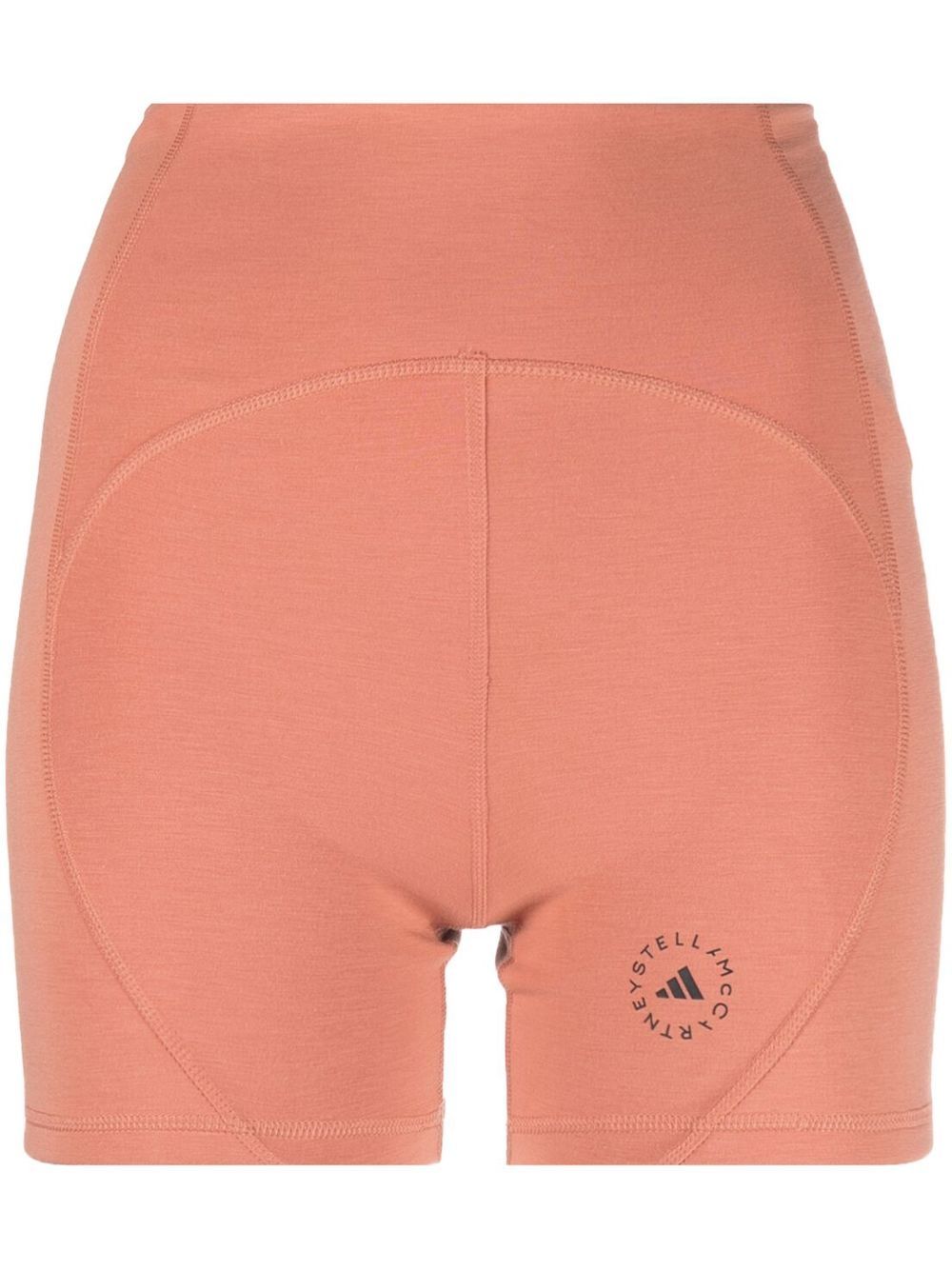 

adidas by Stella McCartney logo-print running shorts - Orange