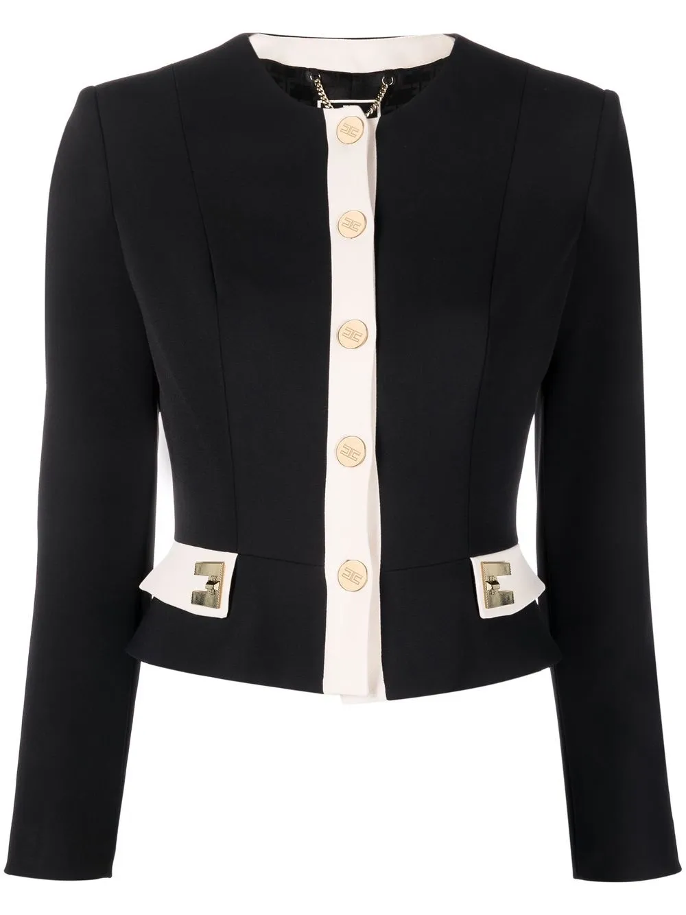 

Elisabetta Franchi logo-plaque jacket - Black