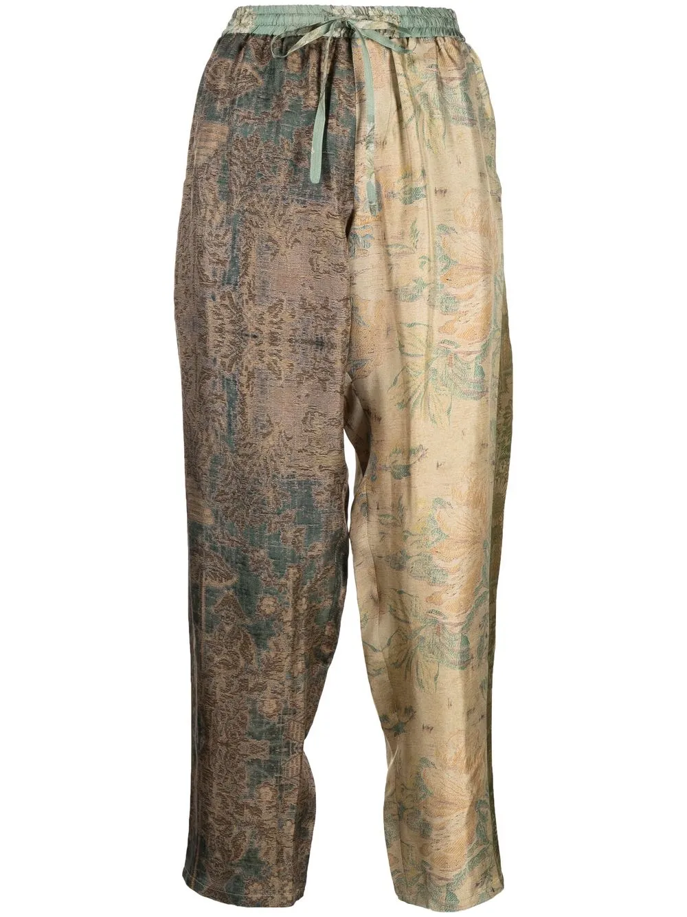 

Pierre-Louis Mascia straight-leg silk trousers - Green