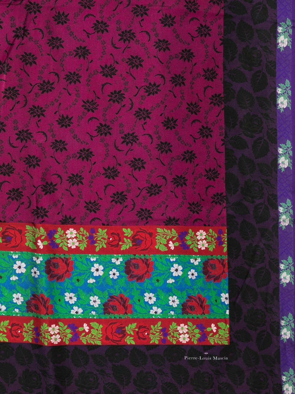 Shop Pierre-louis Mascia Cotton-silk Printed Scarf In Purple