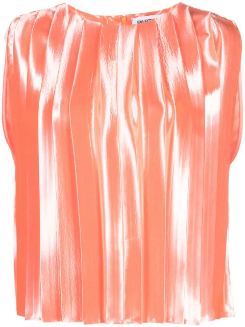Partow pleated sleeveless blouse
