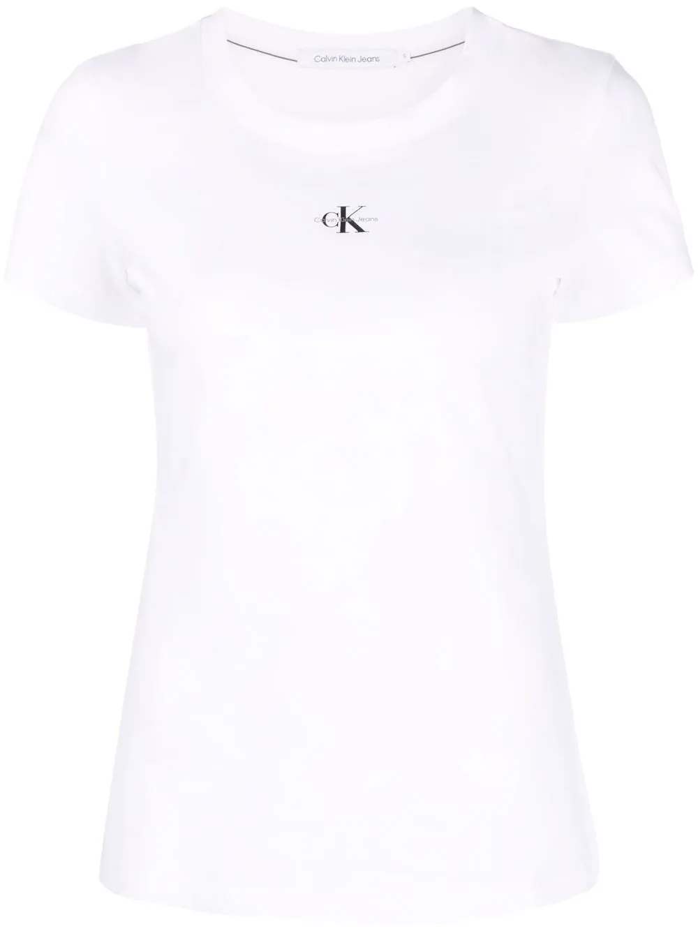 

Calvin Klein playera con logo estampado y cuello redondo - Blanco