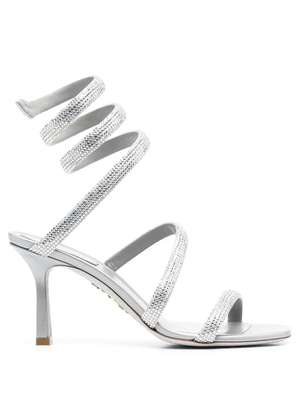 

René Caovilla 125mm crystal-embellished sandals - Grey