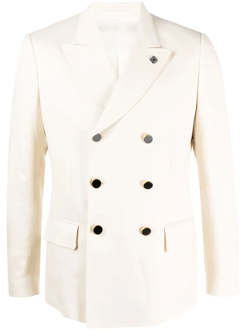 

Lardini buttoned-up double-breasted blazer - Neutrals